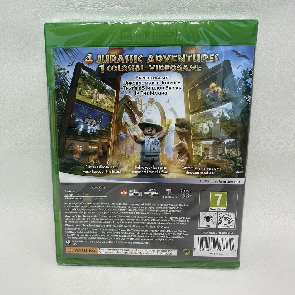 Microsoft Xbox One LEGO‎ JURASSIC WORLD (UK IMPORT) Game NEW